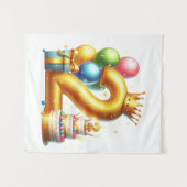 Gouden 2e verjaardag wandkleed (Voorkant (horizontaal))