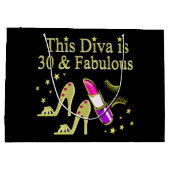 GOUDEN 30 EN FANTASTISCH 30E VERJAARDAG ONTWERP GROOT CADEAUZAKJE (Achterkant)