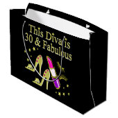 GOUDEN 30 EN FANTASTISCH 30E VERJAARDAG ONTWERP GROOT CADEAUZAKJE (Achterkant Gekanteld)