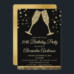 Gouden 30e Verjaardag Party Diamond Champagne Glas Kaart<br><div class="desc">Gouden Dertigste Verjaardag Party Diamond Champagne Glas Party Uitnodiging. De Gold en Black 30th Birthday Party Invitation is perfect voor een modern 30th Birthday Party.</div>