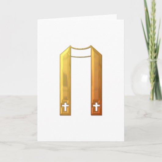 Gouden "3-D" Liturgische Stole Kaart (Voorkant)