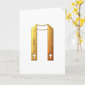 Gouden "3-D" Liturgische Stole Kaart (Gele Bloem)