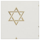 Gouden 3-D look Star of David Fabric Stof (Close Up)