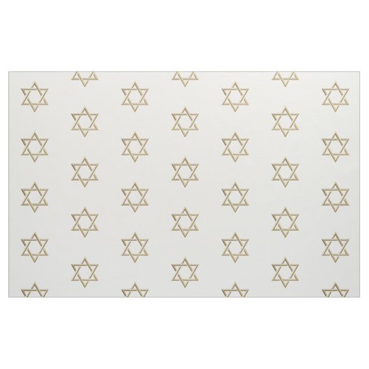 Gouden 3-D look Star of David Fabric Stof (Fat Quarter)