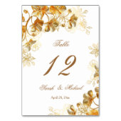 Gouden 3D bloem bruiloft   Kaart (Achterkant)