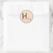 Gouden 3D Letter H Stickers (Tas)