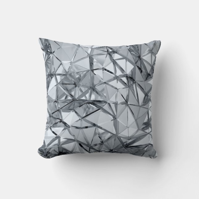 Gouden 3D metaal: Geometrische achtergrond Kussen (Voorkant)