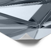 Gouden 3D metaal: Geometrische achtergrond Poster (Hoek)