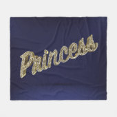 Gouden 3D Prinses Fleece Deken (Voorkant (Horizontaal))