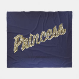 Gouden 3D Prinses Fleece Deken