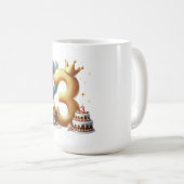 Gouden 3e verjaardag koffiemok (Voorkant rechts)