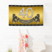 Gouden 40e verjaardagsfeest spandoek (Insitu)