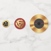 Gouden 45 RPM Vinyl Record Confetti – Retro Music  (Voorkanten)