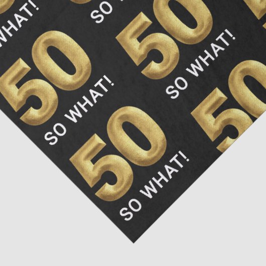 Gouden 50 Dus Wat Leuke Verjaardagsfeestje Tissuepapier (Detail)
