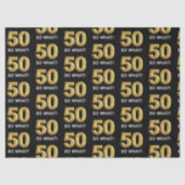Gouden 50 Dus Wat Leuke Verjaardagsfeestje Tissuepapier (Voorkant)