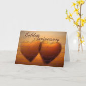 Gouden 50 jaarverjaardag kaart (Gele Bloem)