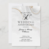 Gouden 50-jarig huwelijksjubileum vieren kaart (Voorkant)