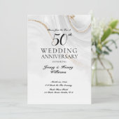 Gouden 50-jarig huwelijksjubileum vieren kaart (Staand voorkant)