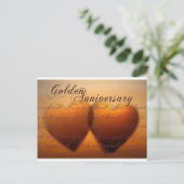 Gouden 50-jarig jubileum briefkaart (Staand voorkant)
