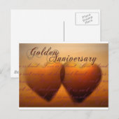 Gouden 50-jarig jubileum briefkaart (Voorkant / Achterkant)