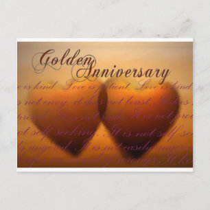 Gouden 50-jarig jubileum briefkaart