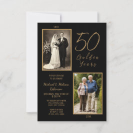 Gouden 50-jarig jubileum uitnodiging
