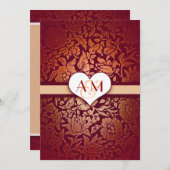 gouden 50 - jarige trouwdag - uitnodiging tot het  (Voorkant / Achterkant)