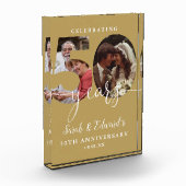 Gouden 50e bruiloft Jubileum 2 Fotoblokken (Links)