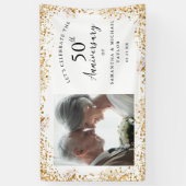 Gouden 50e Bruiloft Jubileum Banner (Verticaal)