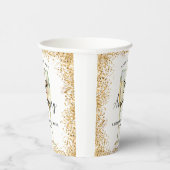 Gouden 50e Bruiloft Jubileum Papier Cups Papieren Bekers (Rechts)