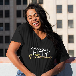 Gouden 50e en Fabulous Verjaardagscadeau Modern  T-shirt