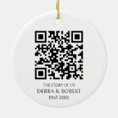 Gouden 50e Jubileum Foto Ornament met QR-code (Achterkant)