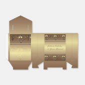 Gouden 50e Jubileum gunstbox Bedankdoosjes (Uitgevouwen)