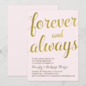 Gouden 50e | Nep goud folie jubileumfeest Kaart (Voorkant / Achterkant)