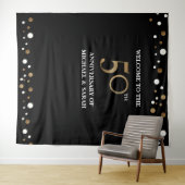 Gouden 50e TROUWdag Fotobackdrop Wandkleed (In Situ (horizontaal))