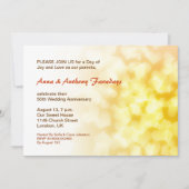 gouden 50e trouwjubileum harten uitnodiging (Voorkant)