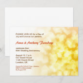 gouden 50e trouwjubileum harten uitnodiging (Voorkant / Achterkant)