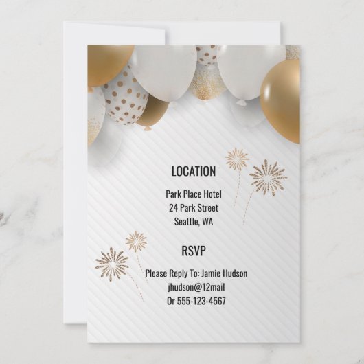 Gouden 50e trouwjubileum kaart (Achterkant)