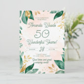 Gouden 50e Verdant Jubileum Kaart (Staand voorkant)