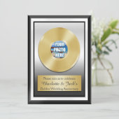 Gouden 50e verjaardag Persoonlijke Gouden Plaat Kaart (Staand voorkant)