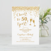 Gouden 50e verjaardag - Proost op 50 jaar Kaart (Staand voorkant)