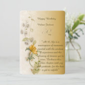 Gouden 50e verjaardagskaart  kaart (Staand voorkant)