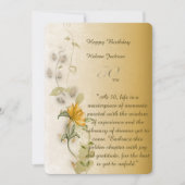 Gouden 50e verjaardagskaart  kaart (Voorkant)