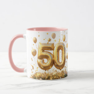 Gouden 50e viering mok