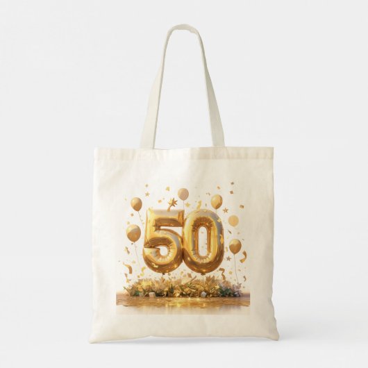 Gouden 50e viering tote bag (Achterkant)