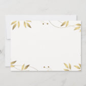 Gouden 50ste Hochzeitstag Uitnodiging met Bladeren (Achterkant)