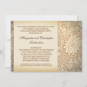 gouden 50ste huwelijksjubileum foto uitnodigingen (Achterkant)