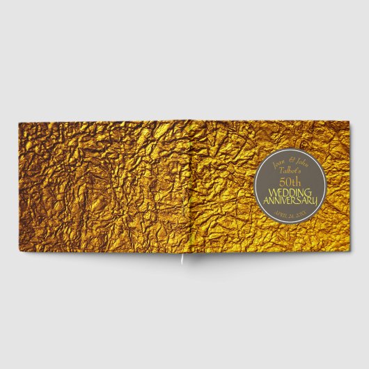Gouden 50ste huwelijksverjaardag aangepast gastboe gastenboek (Volledig)