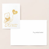 Gouden 50ste huwelijksverjaardag echtgenoot teddyb folie kaarten (Display)