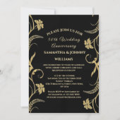 Gouden 50ste huwelijksverjaardag Foto Goud Kaart (Voorkant)